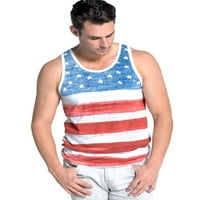 Muški patriotski američki zastava mišića tee tee, crvena, veličina: američka odjeća