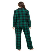 Eyicmarn Božićna porodica koja odgovara pidžamim set, majica s dugim rukavima s elastičnim strukom hlače