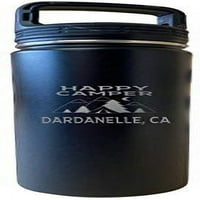 Dardanelle California Happy Camper Oz ugravirani crni izolirani dvostruki zidni boca od nehrđajućeg