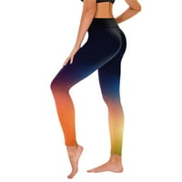 Ženske joge hlače Stretch Gradient Fitness Trčanje teretane Sportska dužina Aktivne hlače za žene Ženske