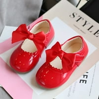 Jikolililili Toddler cipele za bebe djevojke slatka modna luka izdubljena neklizajuća male kožne cipele
