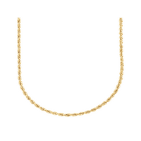 Ogrlica lanca užad u obliku užad za žene u 14KT žuto zlato, 24