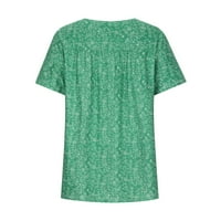 Ženske prevelike majice Ljeto V izrez T majica Labavi bluzes Dressy Casual V izrez Polu rukav slobodne