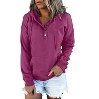 Duksevi za žene Trendy dugih rukava Ležerne prilike pulover pulover sa džepom slobodne udobne jesene