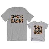 Spooky tata bundeve bombone grafički grafički tee muške majice sa sportske male dude djeca majica dječjeg dječjeg djevojaka Halloween Porodica podudaranje tata sina odijela