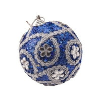 Yinmgmhj božićni rhinestone sjajni bales kuglica Xmas Tree ukras ukras + tamno plava