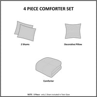 Mi Zone Kids Kristie Iridescent Metallic Heart Print Commforter Set - Twin Twin XL