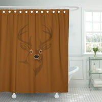 Horn jelena glava prekrasna dolara za oči za oči lov na farbanje kupatilo za tuširanje