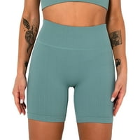 CuofOff yoga hlače Žene Bešavne pletene stražnjice u boji kratke hlače Prozračne visoko elastične sportove