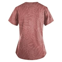 Majice za žene personalizirano slatko ispis kratkih rukava V-izrez Dječji džišne džepne vrhove