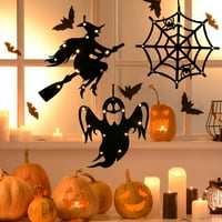 Qinghai Halloween Privjesak veštica Spider Ghost Cobweb LED svjetlo Dekor Viseći privjesak Stvorite