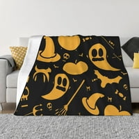 Halloween Icons Bombet, flaffy mekani ugodan pokrivač Flannel plišani mikrofiber kauč, posteljina, 50