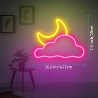 Neonski znak, Dotpet Cloud and Moon LED neon, neonski lampica Zint za zidnu USB LED lad od neonskog