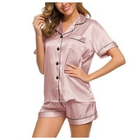 PXIAKGY intimi za žene ogrtač za žene postavljene pidžame kratki salosni setovi satenske noćne odjeće