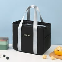 Izolirana torba za ručak s ručkom sa bočnim džepom ručak za propuštanje BO s mekim podstavljenim ručicama