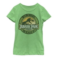 Djevojkov Jurassic Park Značka osoblja Park, sa grafikom The Grafic Tee Green Apple Veliki