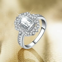Mishuowoti modni ženski cirkonijski blagi dijamantni zaručni prsten
