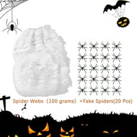 Halloween Decor Viseći animirani vještica i paketa web pamučna kuća na otvorenom