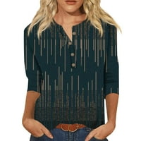 Ženska majica s kratkim rukavima s majica V izrez Boho majice za ljetne rukave seksi plus veličine za klubove Loose Fitting vrhovi i bluze crni xl