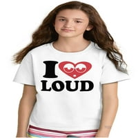 Ljubav glasno srce Smiješno EDM pot nasjene košulje dječaka djevojka tinejdžerke brendovi XS