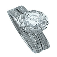 Njegov i njen vjenčani prsten setovi srebrni titanijum koji odgovaraju vjenčanim bendovima za njega