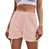 Žene Ležerne kratke hlače Ljeto nacrtač elastični struk Comfy kratak sa džepovima Ženske hlače Petite