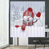 3D snjegović zavjesa božićna vodootporna zavjesa za zavjese Čista spavaća soba u dnevnom boravku ukras