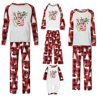 Božićne pidžame za obitelj - Xmas Funny Classic Christmas Christmas Thember PJS postavlja odjeću za spavanje s dugim rukavima