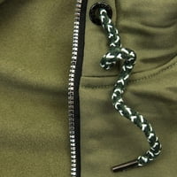 Ženska modna cvjetna jakna sa zatvaračem Zipper džepni dugi rukav kaput zelena s
