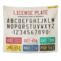 APACET CAR 3D Licenjska ploča i slova Typeface znače efekt brojevi zidna umjetnost Viseća tapiserija