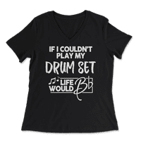 Majica postavljena bubnja za muzičke geeke - život bi bio ravan