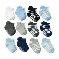 U prodaji Todler čarape za čarape gležnja parovi ne klizni podni pod sa hvataljkama za dječake i djevojke - proklizavajuće kratke za novorođenčad i čarape, višebojni