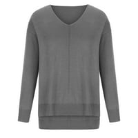 Homodles Ženska ležerna džemper - Sole Boja siva Veličina XL