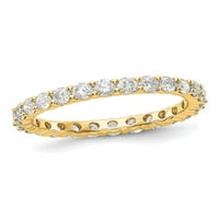 1. Karatne dame Dijamantna vječna vjenčanica prsten za vjenčanje u 14K žutom zlatu