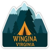 Wingina Virginia Suvenir Frižider Magnet Kamp TENT dizajn