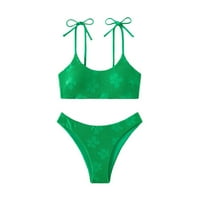 Ženski kupaći kostimi seksi visoki struk čipka za čipke Bikini Solid kupaći kostimi Otvoreni povratni