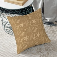 Kvadratni jastuk za bacanje s jezgrom, Božićne zlatne zvijezde Jastuci za kauč na razvlačenje, 18 x18