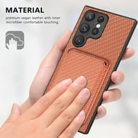 za Samsung Galaxy S ultra magnetsku novčaniku sa odvojivim držačem za leđa vlakana dizajna teksture