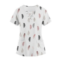 Žene novo izdanje T majice za žene V izrez crtani uzorak vrhovi radne majice Plain majice za žene