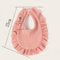 Iaksohdu Baby BIB pogodan je jednostavan za čišćenje mekih ruffles dizajna za dojenčad za hranjenje