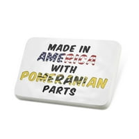 Porcelein PIN izrađen u Americi sa dijelovima iz Pomorskog rever značke - Neonblond