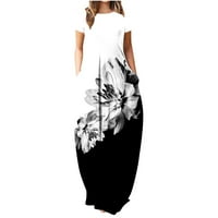 Ljetna moda za žene Ljetni modni printirani kratki rukav okrugli suspenziji vrata