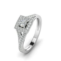 Carat TW ženski dijamantni zaručnički prsten u 10k bijelom zlatu