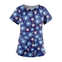 Ženski vrhovi kratkih rukava odštampana bluza Casual Women T-majice Crew Crw Crt Letnje Tuntic majice