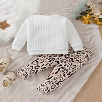 Izhanske toddler dječje djevojke vole duksere pulover srca vrhovi visokog struka Leopard Print casual