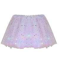 LHKED ženske suknje i haljine Žene Zvezdani šljokice Mesh Pleased Tulle Princess suknja sa LED malom