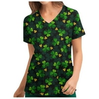 Zelene košulje za žene s pilingom Day St Patrick's Day Rođendan Card Card St Patricks Dan Flag majica