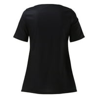Akiihool T majice za žene Ležerne prilike ljetne kratkih rukava Visoka labava majica Osnovne teenje vrhovi za žene