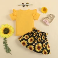 Sestra Odgovara veliku sestru Littler sestra Girls Majica + Floral suknje Outfit Set odjeće