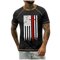 Muška košulja Muška majica Raglan Retro kratki rukav Okrugli vrat Neovisnost